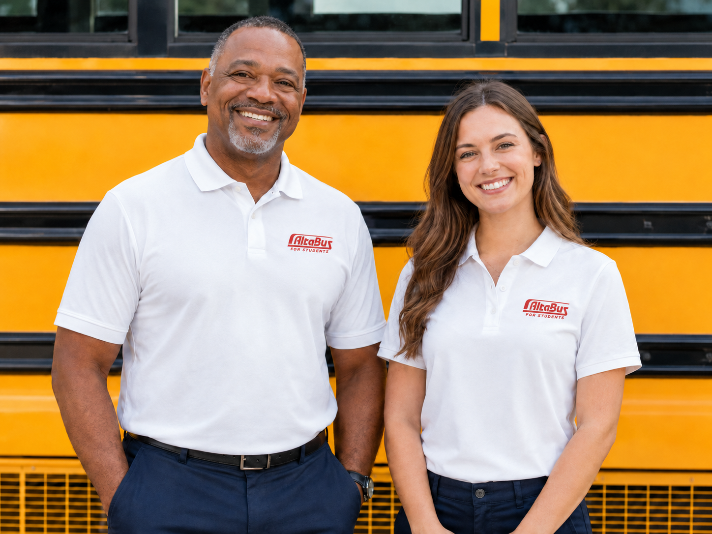 Alta Bus driver with students in Philadelphia